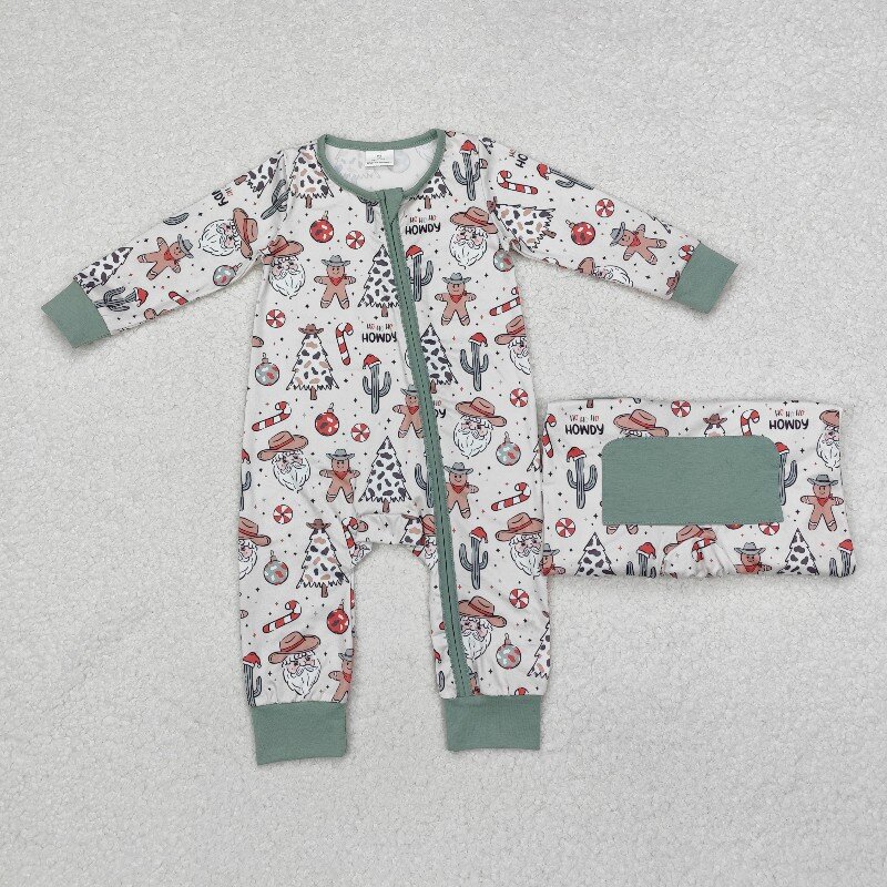 Cotton Baby Onesies Zipper - Rampers dla niemowląt z kapeluszem kowbojskim,