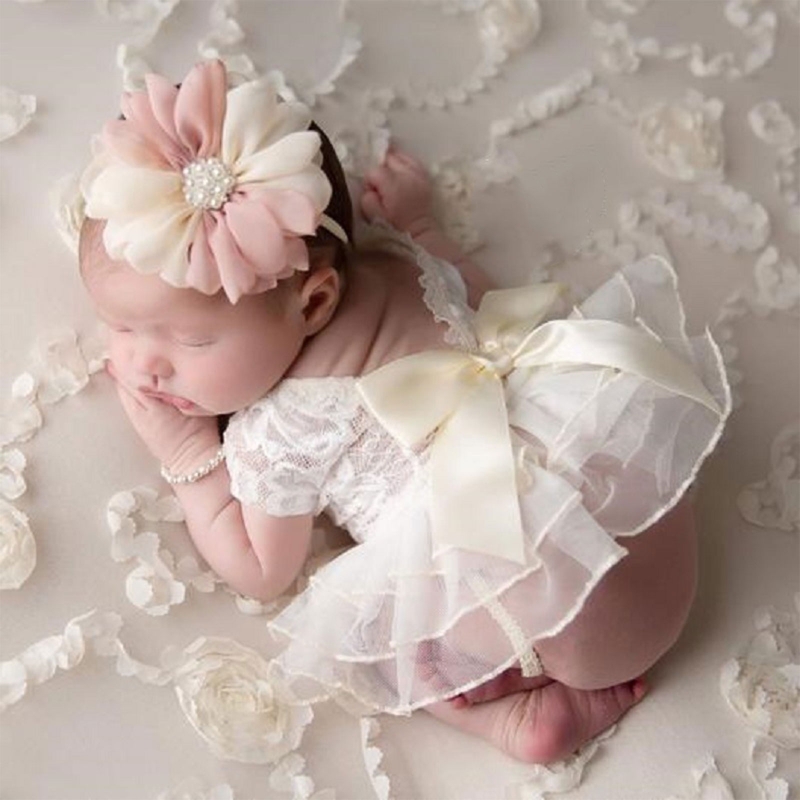 Infant Photography Props Outfit - Rekwizyty fotograficzne dla dzieci strój koronkowa