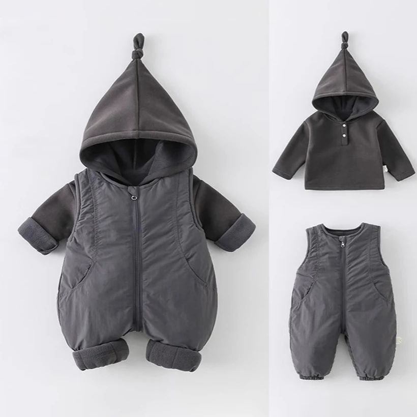 Zimowy, gruby, bawełniany paja – Cotton Baby Onesies Zipper recenzja i cena