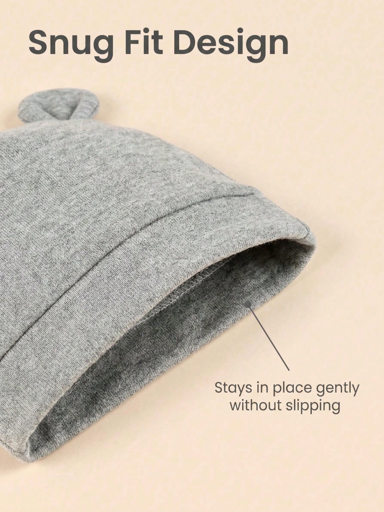 3-pak jednokolorowych, jednowa – Infant Beanie Hat With Ears recenzja i cena