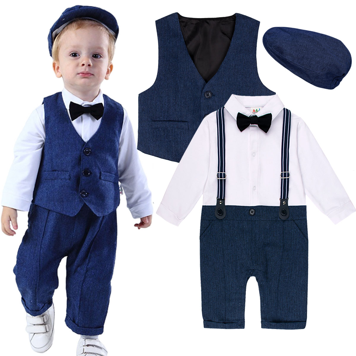 Zestaw ubranek dla chłopca na  – Baby Boy Suit Set Baptism recenzja i cena